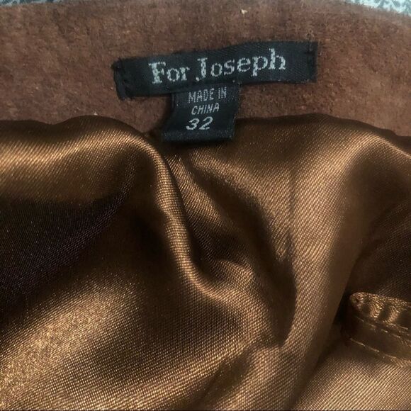 For Joseph Brown Leather Pencil Skirt  Size 32 - Picture 5 of 6